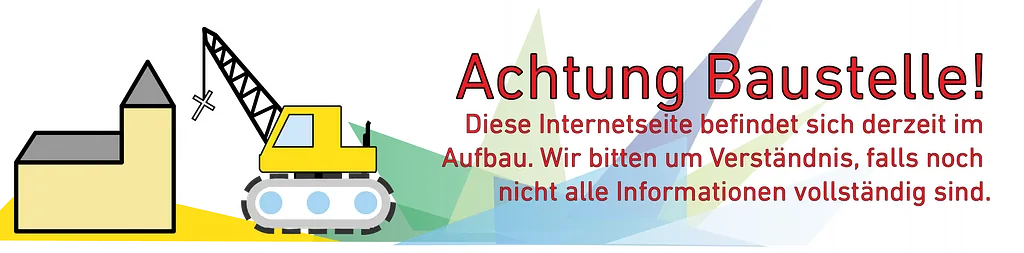 Homepage Baustellenschild_ Kirche und Kran