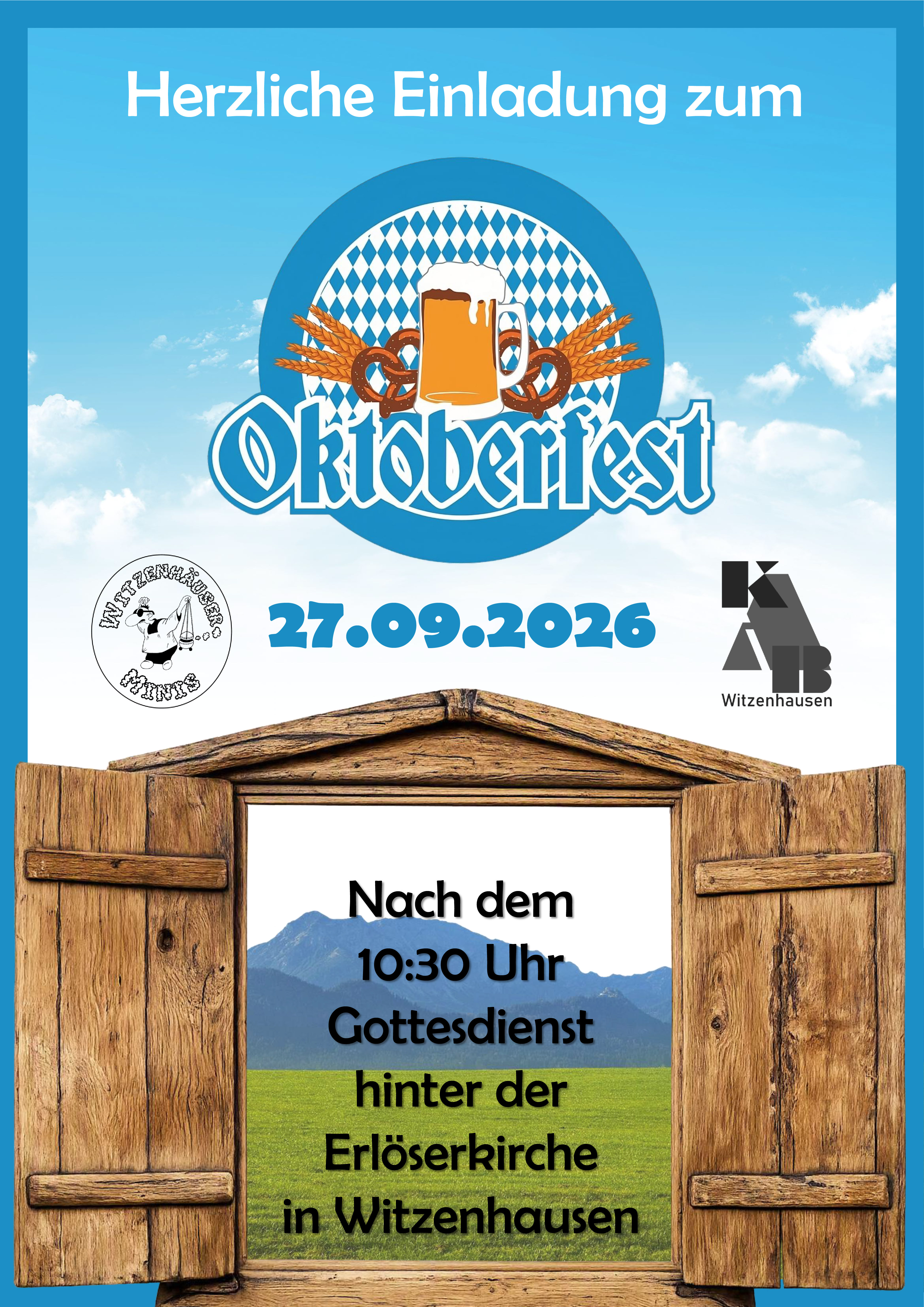 Einladung zum Oktoberfest der KAB und Minis WIZ